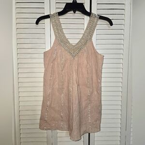 Zinc Women's M Crocheted V-Neck Tank Top